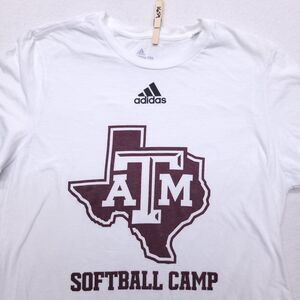 Adidas Amplifier Tee Texas A&M Pullover Casual Graphic T-Shirt Mens Size M White